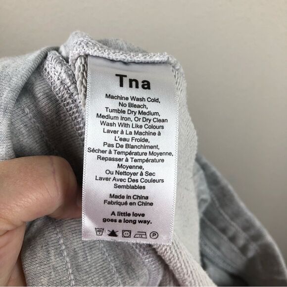 TNA Aritzia Cozy Fleece Boyfriend Sweatpants Gray Size XXS - Picture 6 of 7